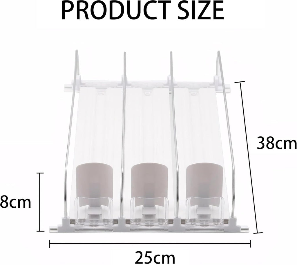 Drink Organizer Spring Sliding Pusher Holder Soda Pop Can Dispenser for Fridge Storages