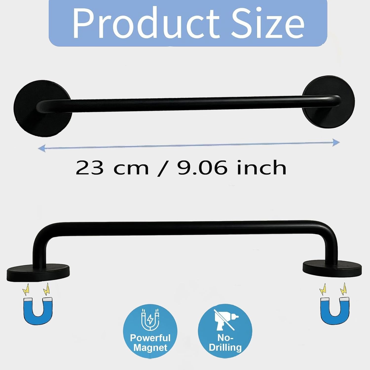 Magnetic Trash Bag Holder, Table Side Plastic Bag Holder,Grocery Bag Holder for Desk - Garbage Bags Are Always at Your Fingertips, No Need to Walk Back and Forth - up to 2 Kg(4 Lbs)