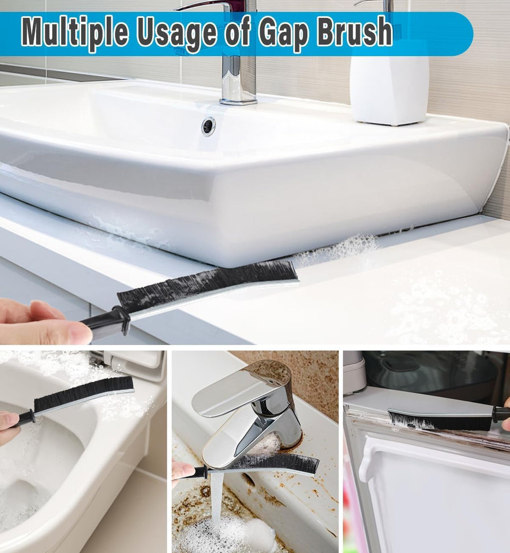 10Pcs Cleaning Brushes Set, Hard Bristle Crevice Cleaning Brush, Multifunctional Gap Cleaning Brush, Small Corner & Windows Brush, Cleaning Supplies for Groove Window Tracks Bathroom Kitchen